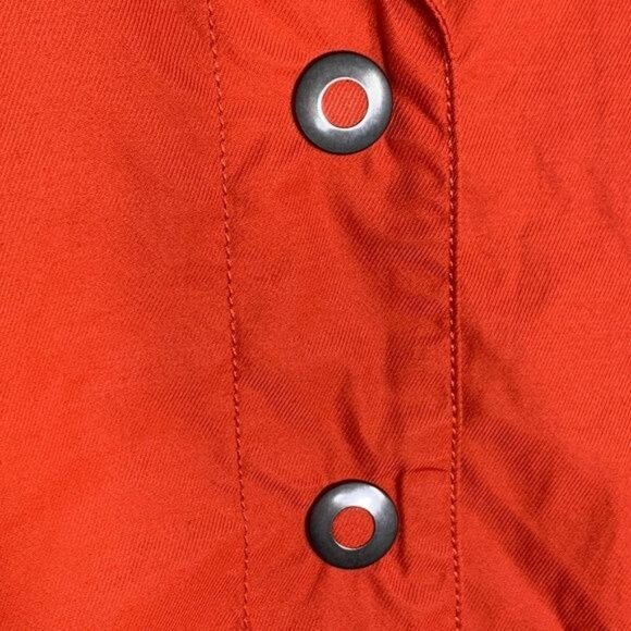 Coldwater Creek Orange Button Front Jacket XS Ruched Sleeve Fall Coat - Picture 6 of 7
